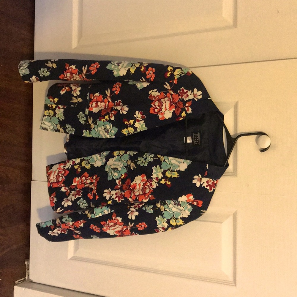 Blue Floral pattern Suit jacket